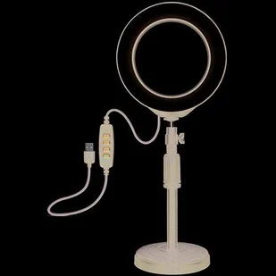 Lampa pierścieniowa Puluz LED žiedinė lempa 16cm, su stovu 18-28cm, USB - Wyposażenie ciemni fotograficznej - miniaturka - grafika 1