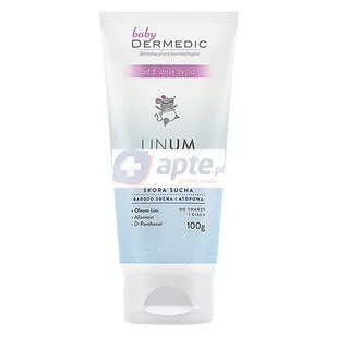 Dermedic Linum Baby nawilżająco-kojący krem uzupełniający lipidy 100g + Dermedic Hydrain 3 płyn micelarny H2O 100ml GRATIS - Problemy skórne - miniaturka - grafika 1