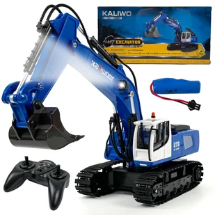 Zdalnie Sterowana Koparka RC Kaliwoer 1:18 [niebieska 13550] - Zabawki zdalnie sterowane - miniaturka - grafika 1
