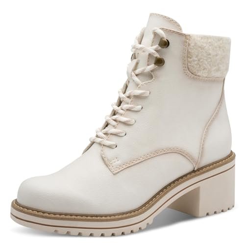 Marco Tozzi Damskie 2-26225-45 modne kozaki, Ivory Comb, 40 EU, Ivory Comb, 40 EU