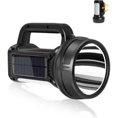 Latarki - Ultramocna latarka LED z panelem słonecznym, 6 trybów, wodoodporność IPX45, latarka akumulatorowa - miniaturka - grafika 1
