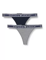 Majtki damskie - Emporio Armani damski plecak Bawełniane stringi dla kobiet Stringi, Marin, M - miniaturka - grafika 1