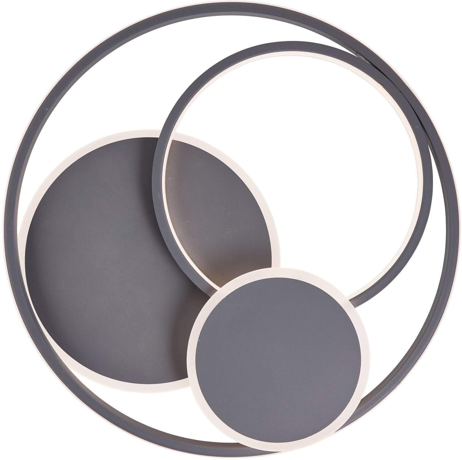 LED ceiling light BRILLIANT RUNDA, 43 W, 4300 lm, 3000-6000 K, gray, o50 x 7 cm, with remote control