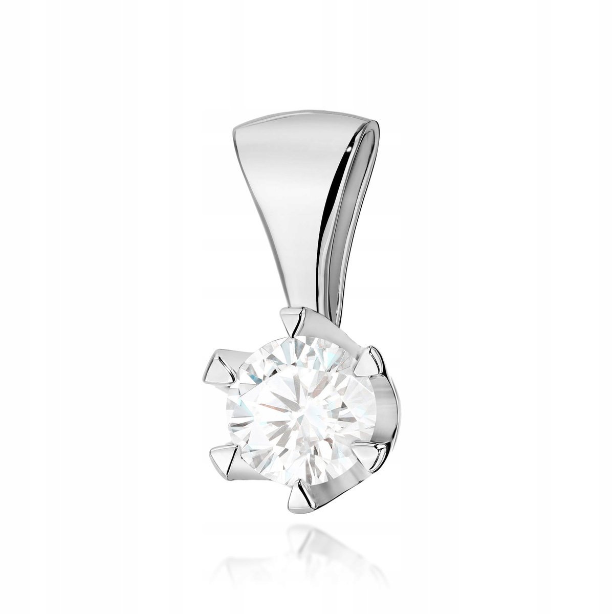Przywieszka z białym złotem 585 biały diament 1.6g brylant prezent