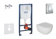 Stelaże i zestawy podtynkowe do WC - Grohe Rapid SL - Zestaw do montażu podtynkowego, toalety Oudee i deski SoftClose, przycisk Skate Cosmopolitan, chrom SANI11BA1104 - miniaturka - grafika 1