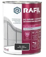 Farby do metalu - Emalia do bram i ogrodzeń Rafil czarny mat 0,9L - miniaturka - grafika 1