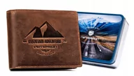 Portfele - Duży, skórzany portfel męski z ozdobnym tłoczeniem Peterson - miniaturka - grafika 1