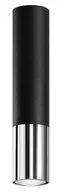 Lampy sufitowe - Czarno-chromowany plafon tuba E4-E47 - miniaturka - grafika 1