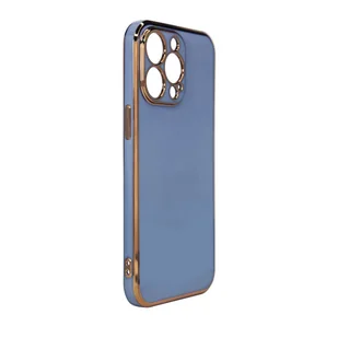 Lighting Color Case etui do Samsung Galaxy A73 5G żelowy pokrowiec ze złotą ramką niebieski - Etui i futerały do telefonów - miniaturka - grafika 2