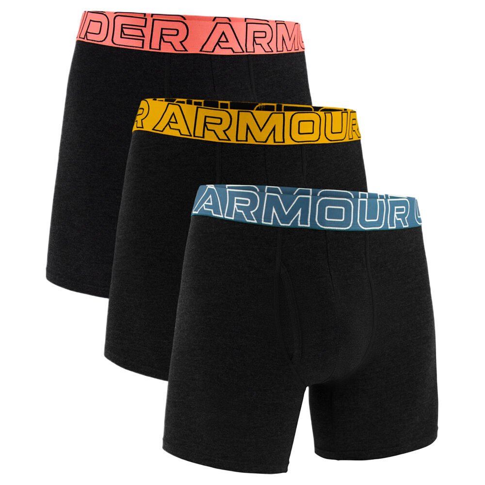 Bokserki męskie Under Armour Performance Cotton - Solid 6in 3Pack Boundless Blue M