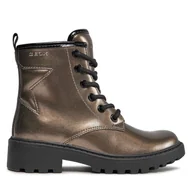 Buty dla dziewczynek - Trapery Geox J Casey Girl J9420G 000HH C9247 S Złoty - miniaturka - grafika 1