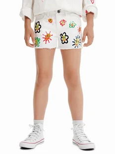 Desigual Szorty jeansowe 23SGDD07 Biały Regular Fit - Spodenki damskie - miniaturka - grafika 1