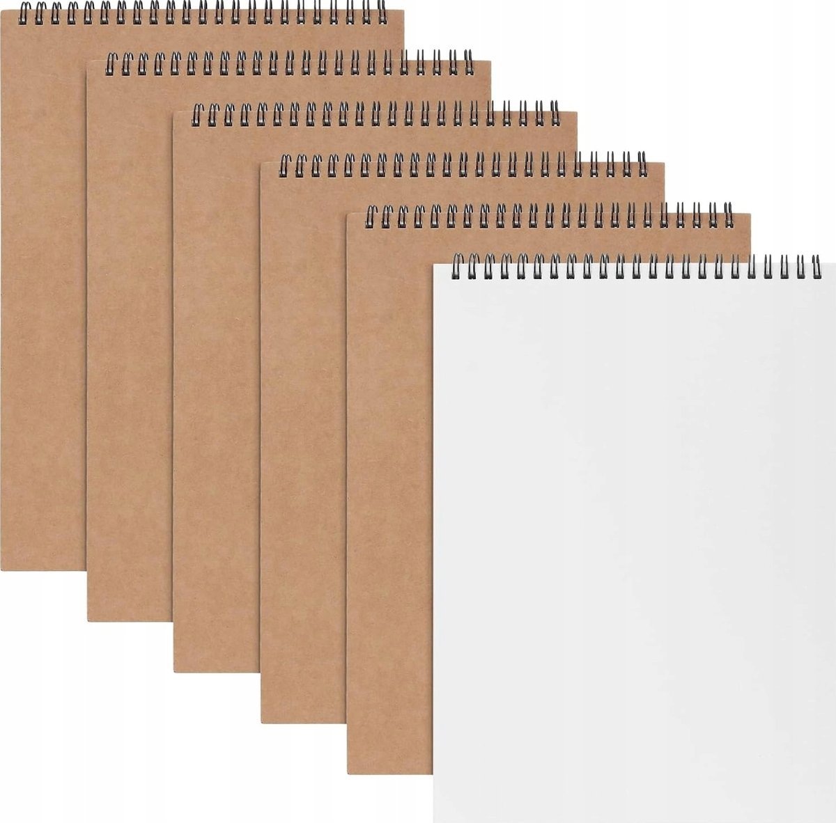 SZKICOWNIK A4 6 SZTUK 160G/M2 ZESZYT BLOK SPIRALNY PAPIER RYSUNKOWY