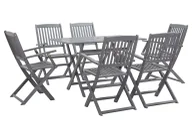 Meble ogrodowe - 7-częściowy zestaw z kwadratowym stołem F8-P41 - miniaturka - grafika 1