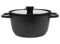 Garnki - SILVERCREST® Garnek aluminiowy z pokrywką, Ø 24 cm (Wygląd granitu czarny) - miniaturka - grafika 1