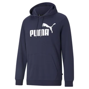 Męska bluza z kapturem i dużym logo z kolekcji Essentials PUMA Peacoat Blue - Swetry męskie - miniaturka - grafika 1