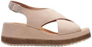 Clarks Damskie sandały Kassanda Step, nubuk piaskowy, 37 EU, Nubuk piaskowy, 37 EU - Moda i Uroda OUTLET - miniaturka - grafika 1