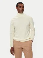 Swetry męskie - United Colors Of Benetton Golf 1002U2180 Écru Regular Fit - miniaturka - grafika 1