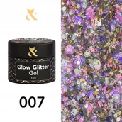 Żele do paznokci - Żel do zdobień Fox Glow Glitter Gel 007 5ml - miniaturka - grafika 1