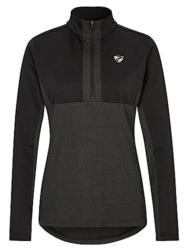 Ziener Damska bluza narciarska JAPRA, koszulka funkcyjna, ciepła, elastyczna, bez PFC, czarna, 34
