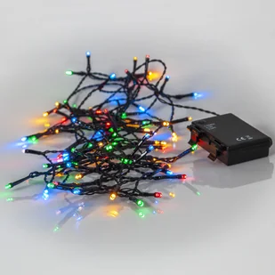 Lampki choinkowe LED 80 diod 5,6m na baterie multikolor IP44 - Oświetlenie świąteczne - miniaturka - grafika 1