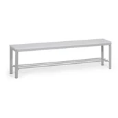 Wyposażenie sportowe i gimnastyczne - B2B Partner Ławka szatniowa z półką na buty, siedzisko - laminat, długość 1500 mm, szara 179341 - miniaturka - grafika 1