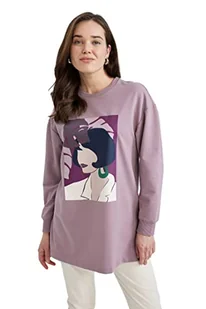 DeFacto Damska koszulka tunic, bordowy, XXL - Koszulki i topy damskie - miniaturka - grafika 1