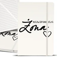 Notesy i bloczki - Notes Notatnik Bujo A5 Biały NAJLEPSZA ŻONA Wzory - miniaturka - grafika 1