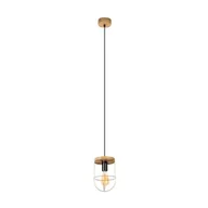 Lampy sufitowe - Britop Druciana LAMPA wisząca NETUNO 1811059151 metalowa OPRAWA industrialny zwis drewno złoty - miniaturka - grafika 1