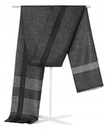 Apaszki i szaliki męskie - Szal Szalik Męski Ciepły Zimowy Czarno - Szary - miniaturka - grafika 1