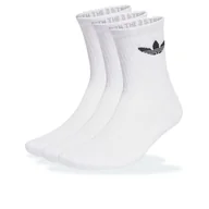 Skarpetki męskie - Skarpetki unisex adidas Originals Trefoil Cushion Crew Socks 3 Pairs IJ5616 - białe - miniaturka - grafika 1