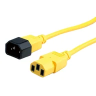 Kable komputerowe i do monitorów - Kabel zasilający komputer monitor żółty 0,8m - miniaturka - grafika 1