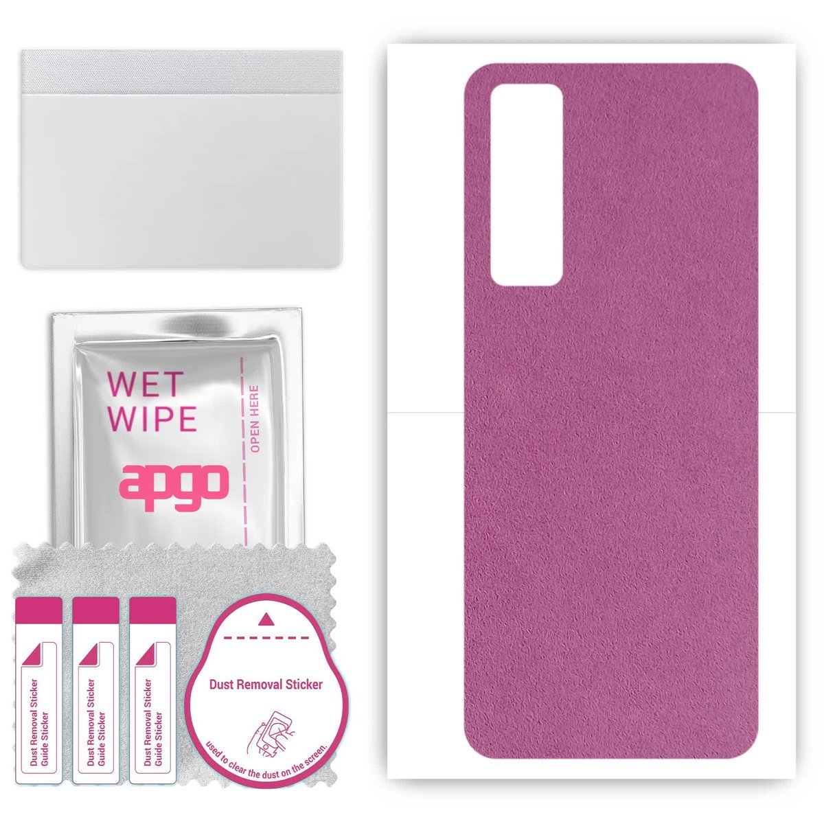 Folia naklejka skórka strukturalna na TYŁ Zamsz do Huawei nova 7 Pro 5G - Zamsz Fioletowy - apgo SKINS