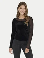 Bluzki damskie - ONLY Bluzka Smooth 15360668 Czarny Slim Fit - miniaturka - grafika 1