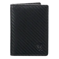 Etui na dokumenty i karty - Mały kompaktowy portfel na karty kredytowe z dodatkowym wyciąganym albumem (Czarny, Carbon) - miniaturka - grafika 1
