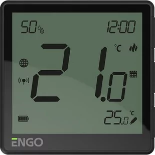 Internetowy natynkowy regulator temperatury ZigBee EONEBATB, akumulatorowy , czarny - Regulatory i termostaty - miniaturka - grafika 1