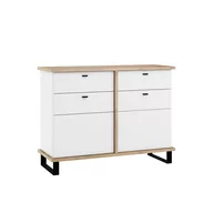 Komody - Komoda 2D2S CRO-06 Cross MebloCross Dąb Artisan / Biały Mat - miniaturka - grafika 1