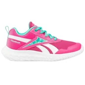 Buty dla dziewczynek - Reebok Girl's Rush Runner 5.0 buty do biegania, Boldpink Unleashedgreen White, 5.5 UK - miniaturka - grafika 1