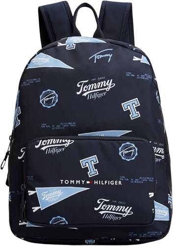 Plecak Tommy Hilfiger Th Essential Printed Backpack AU0AU01992 Granatowy
