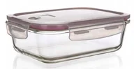Pojemniki kuchenne - DOSKONAŁY POJEMNIK SZKLANY NA JEDZENIE DO PRACY LODÓWKI hermetyczny 1,45 L - miniaturka - grafika 1