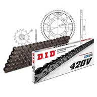 Części motocyklowe - Zestaw łańcuchów DID stal 420 V / 126 zamek zaciskowy do Malaguti XSM 50 ccm - miniaturka - grafika 1