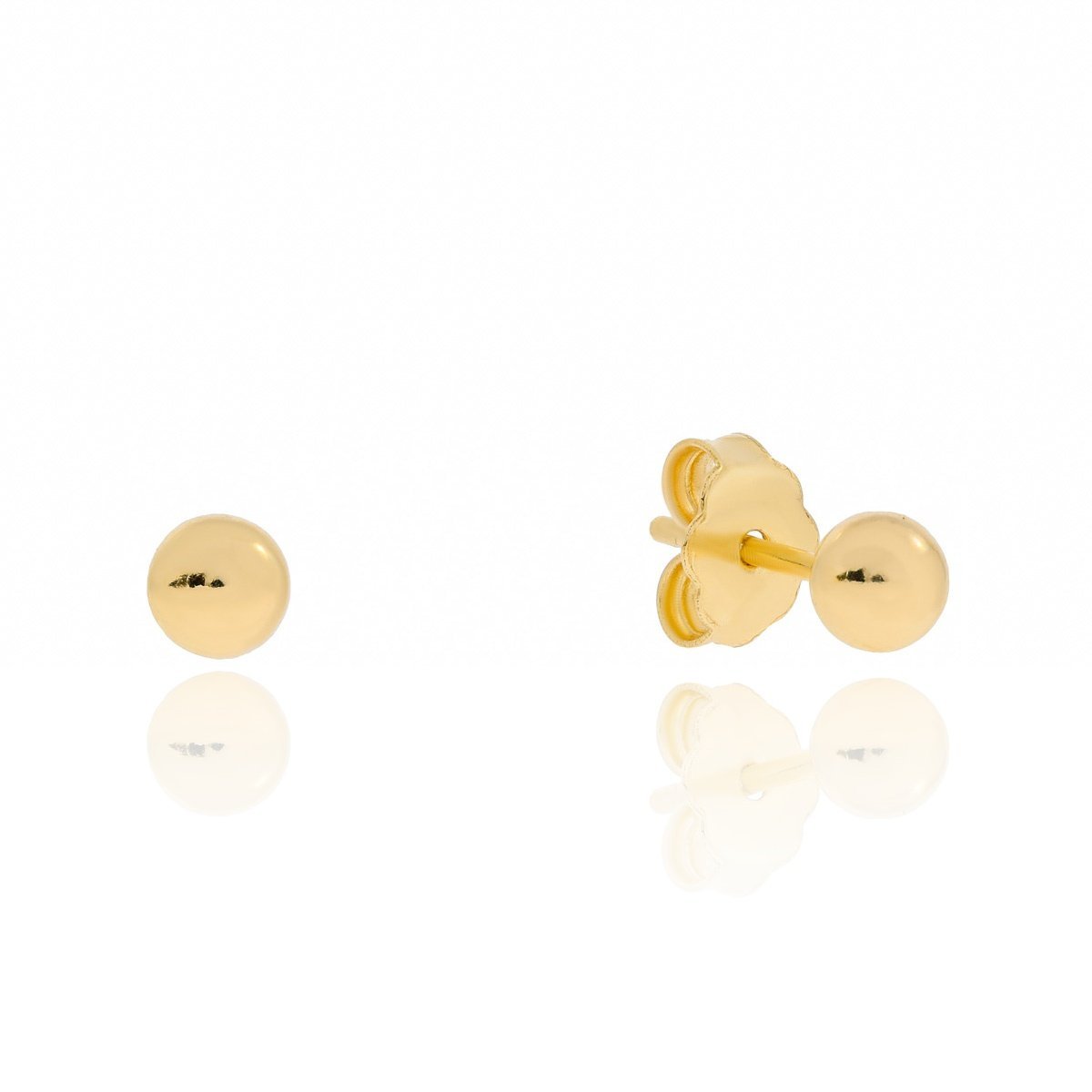 Złote kolczyki gładkie kulki 4 mm sztyfty pr. 585