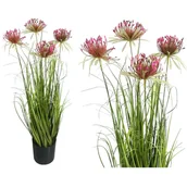 Sztuczne kwiaty - Sztuczna trawa w doniczce jak żywa gęsta 70 cm zakwitnięta - miniaturka - grafika 1