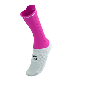 COMPRESSPORT Skarpetki rowerowe PRORACING SOCKS V4 BIKE white/neo pink - Skarpetki kolarskie - miniaturka - grafika 9