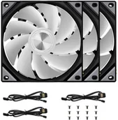 Wentylatory komputerowe - Wentylator TRYX ROTA SL ARGB Wentylator odwrócony - 3-pak, 120mm, czarny F-R120R-AM3M-G0K - miniaturka - grafika 1