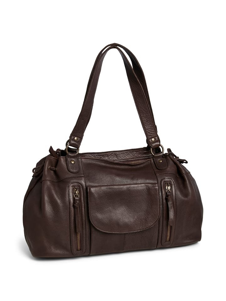 Pieces Skórzany shopper bag 