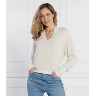 Swetry damskie - BOSS Wełniany sweter Furinan | Regular Fit - miniaturka - grafika 1