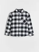 Bluzki dla chłopców - Reserved - Koszula w kratę - czarny - miniaturka - grafika 1