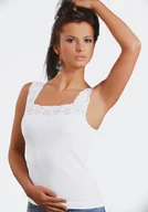 Bluzki damskie - Koszulka damska biała Dominika/Golden Queen - miniaturka - grafika 1