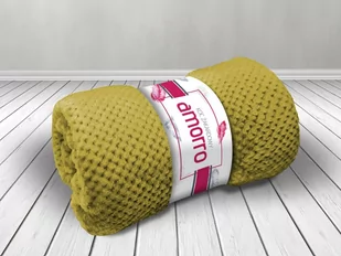 Koc żakardowy AMORRO/OLIWKA/150x200 KOCCZA/AMORRO/OLIW/150X200 - Koce - miniaturka - grafika 1